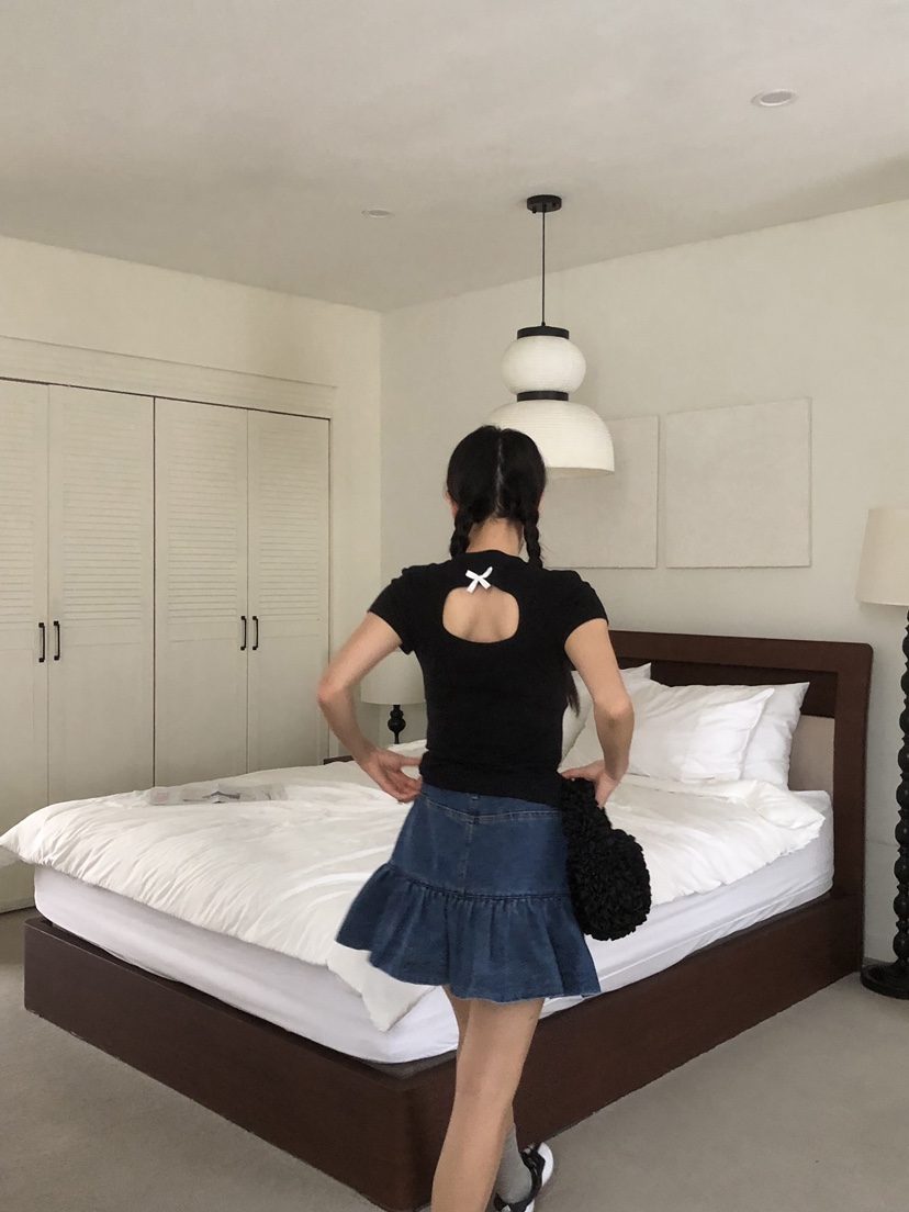 SUNDER MARKET韓國代購㊣女士新款25春夏推薦休閑熱賣短裙SUNDER MARKET短裙