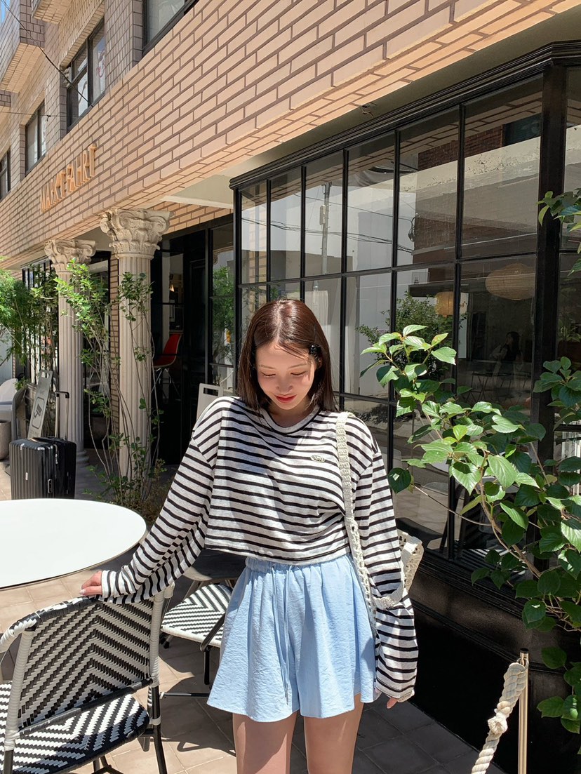 REVE CITE-L東大門㊣直郵女裝新品人氣休閑真品長袖T恤亞麻REVE CITE長袖T恤圖色3