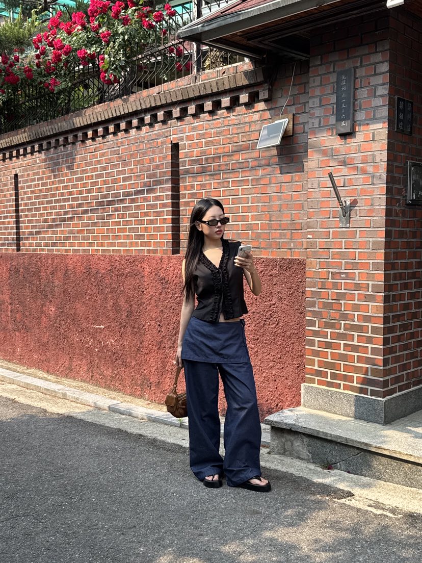 SUNDER MARKET東大門㊣直郵女裝新款25春夏熱賣休閑時尚裙褲SUNDER MARKET裙褲