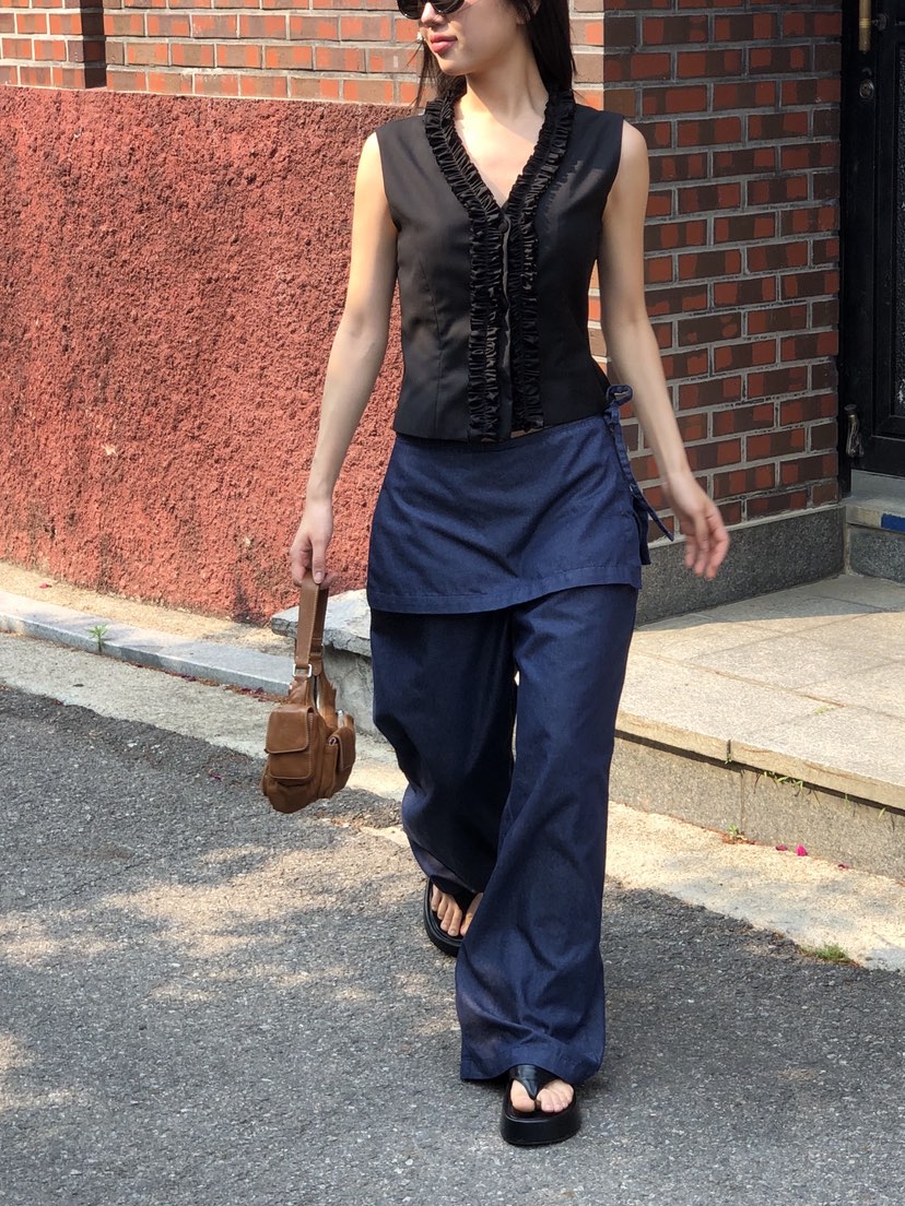 SUNDER MARKET東大門㊣直郵女裝新款25春夏熱賣休閑時尚裙褲SUNDER MARKET裙褲
