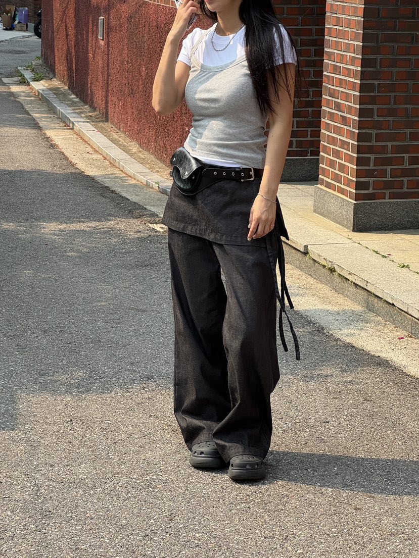 SUNDER MARKET東大門㊣直郵女裝新款25春夏熱賣休閑時尚裙褲SUNDER MARKET裙褲