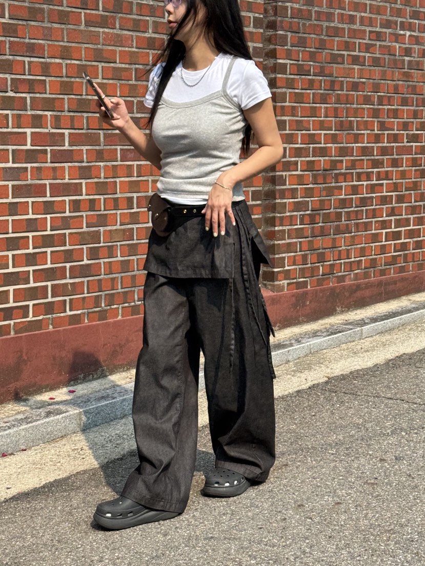 SUNDER MARKET東大門㊣直郵女裝新款25春夏熱賣休閑時尚裙褲SUNDER MARKET裙褲