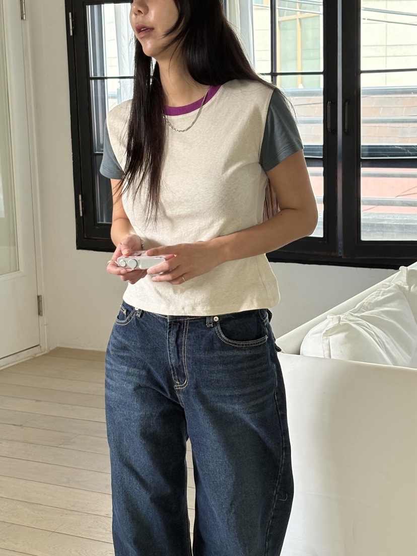 SUNDER MARKET韓國代購㊣女裝新品休閑熱賣推薦時尚25春夏T恤SUNDER MARKETT恤
