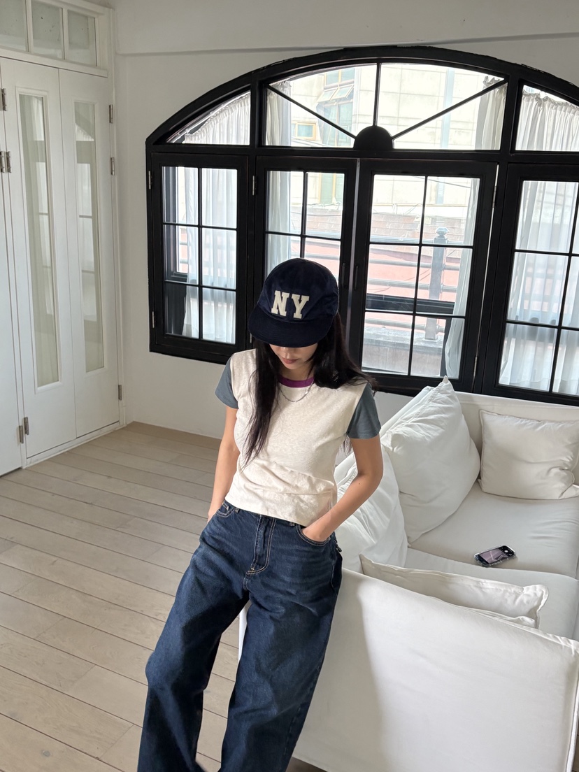 SUNDER MARKET韓國代購㊣女裝新品休閑熱賣推薦時尚25春夏T恤SUNDER MARKETT恤