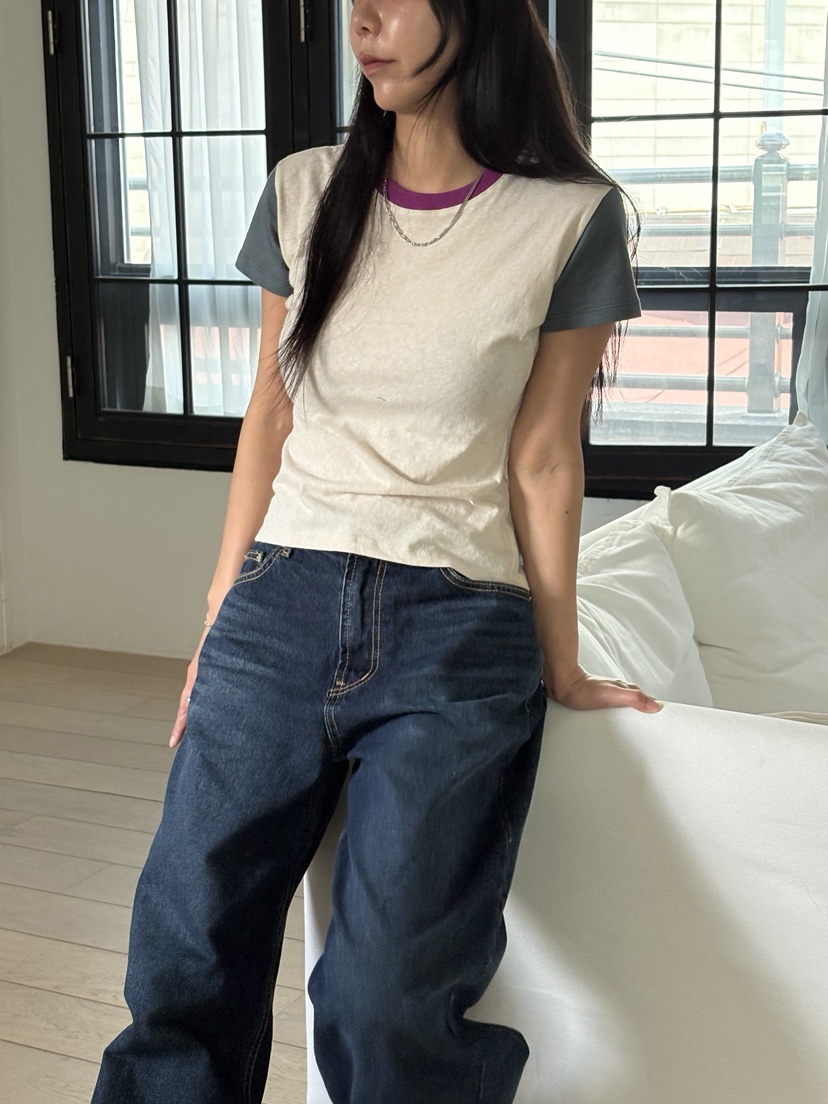 SUNDER MARKET韓國代購㊣女裝新品休閑熱賣推薦時尚25春夏T恤SUNDER MARKETT恤