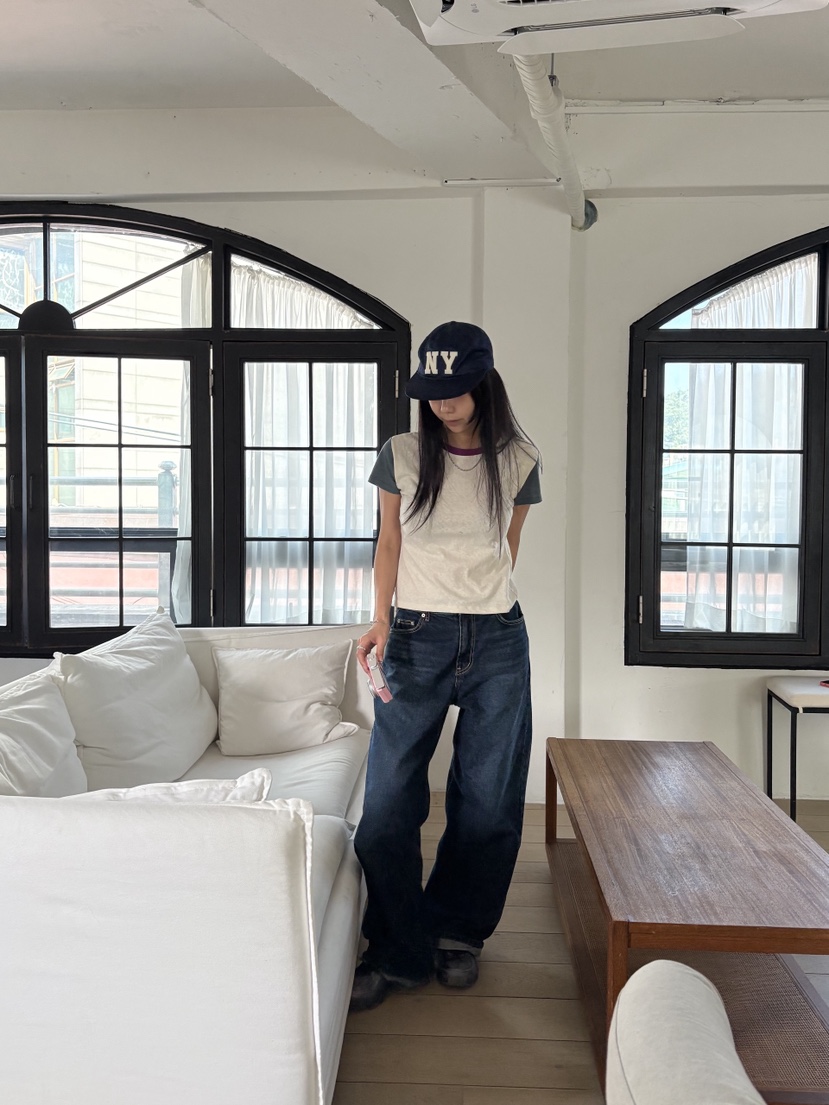 SUNDER MARKET韓國代購㊣女裝新品休閑熱賣推薦時尚25春夏T恤SUNDER MARKETT恤