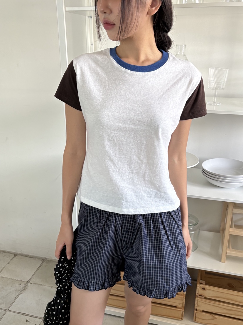 SUNDER MARKET韓國代購㊣女裝新品休閑熱賣推薦時尚25春夏T恤SUNDER MARKETT恤
