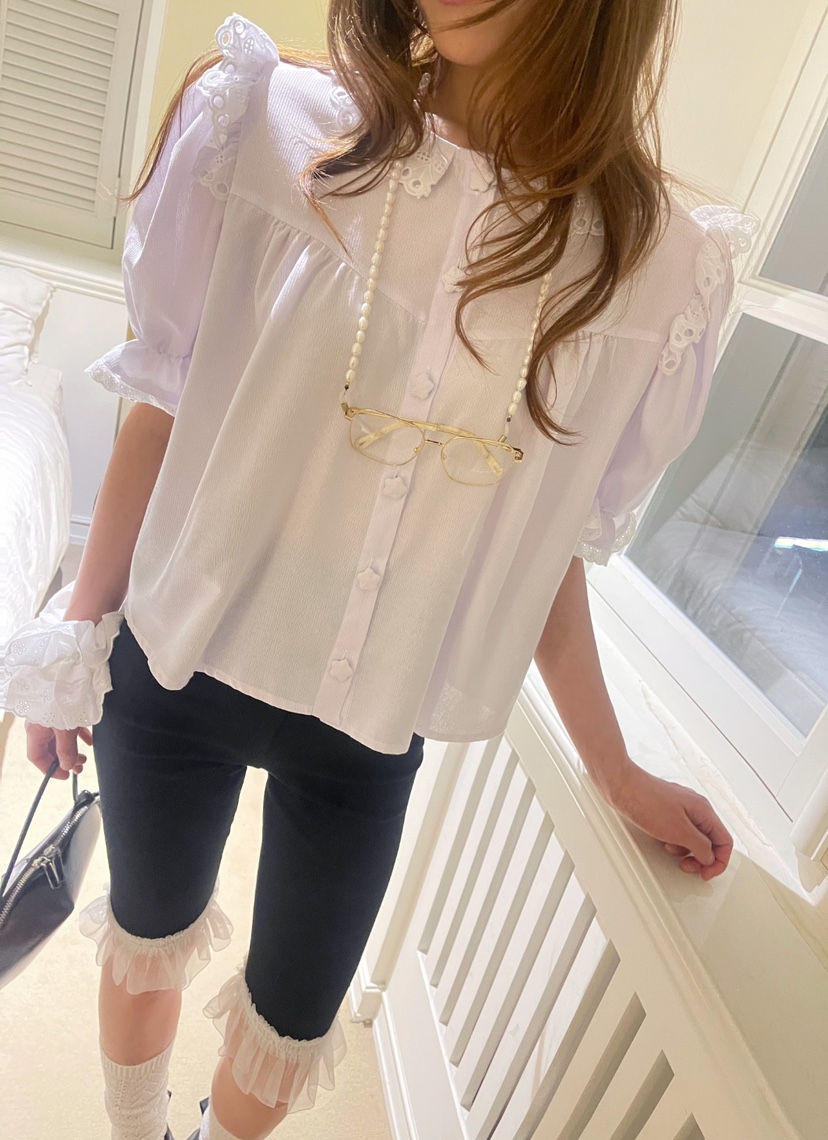 BOUTIQUE-L韓國代購㊣女裝新款真品推薦人氣熱賣襯衫蕾絲衫BOUTIQUE-L襯衫/蕾絲衫