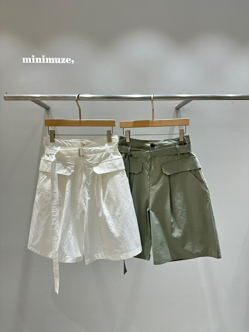 MINIMUZE韓國直郵㊣女裝新款真品推薦人氣時尚休閑短褲含腰帶MINIMUZE短褲