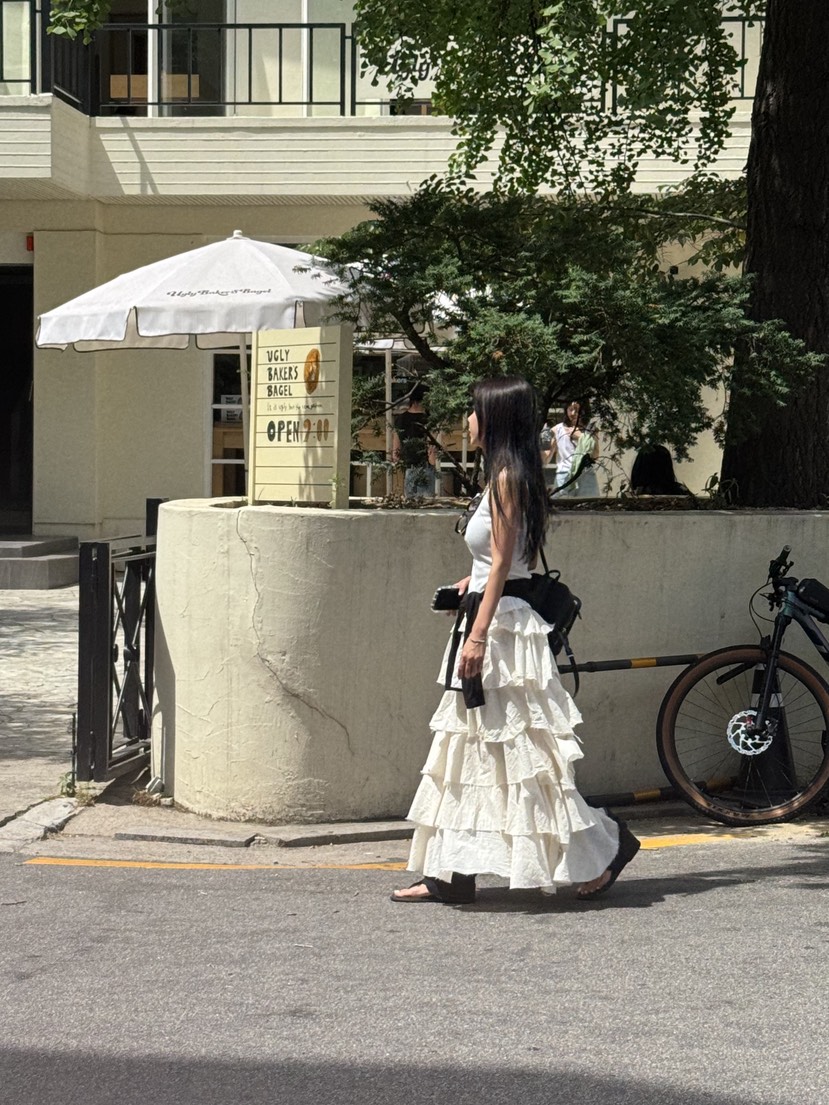 SUNDER MARKET東大門㊣代購女士新款職業時尚推薦長裙紗布SUNDER MARKET長裙