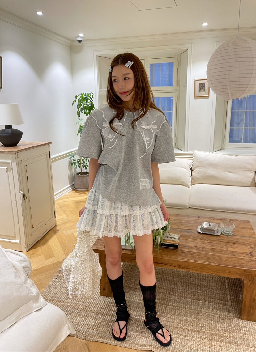 BOUTIQUE-L韓國代購㊣女裝新款熱賣推薦人氣25春夏真品T恤BOUTIQUE-LT恤