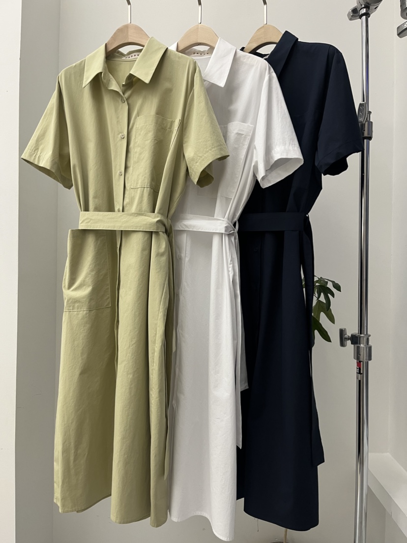 DARAK東大門㊣實拍女裝新品職業休閑熱賣時尚推薦連衣裙含腰帶DARAK連衣裙