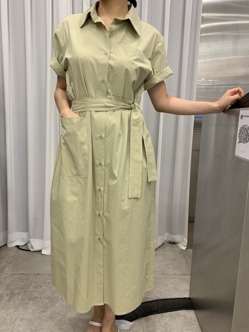 DARAK東大門㊣實拍女裝新品職業休閑熱賣時尚推薦連衣裙含腰帶DARAK連衣裙