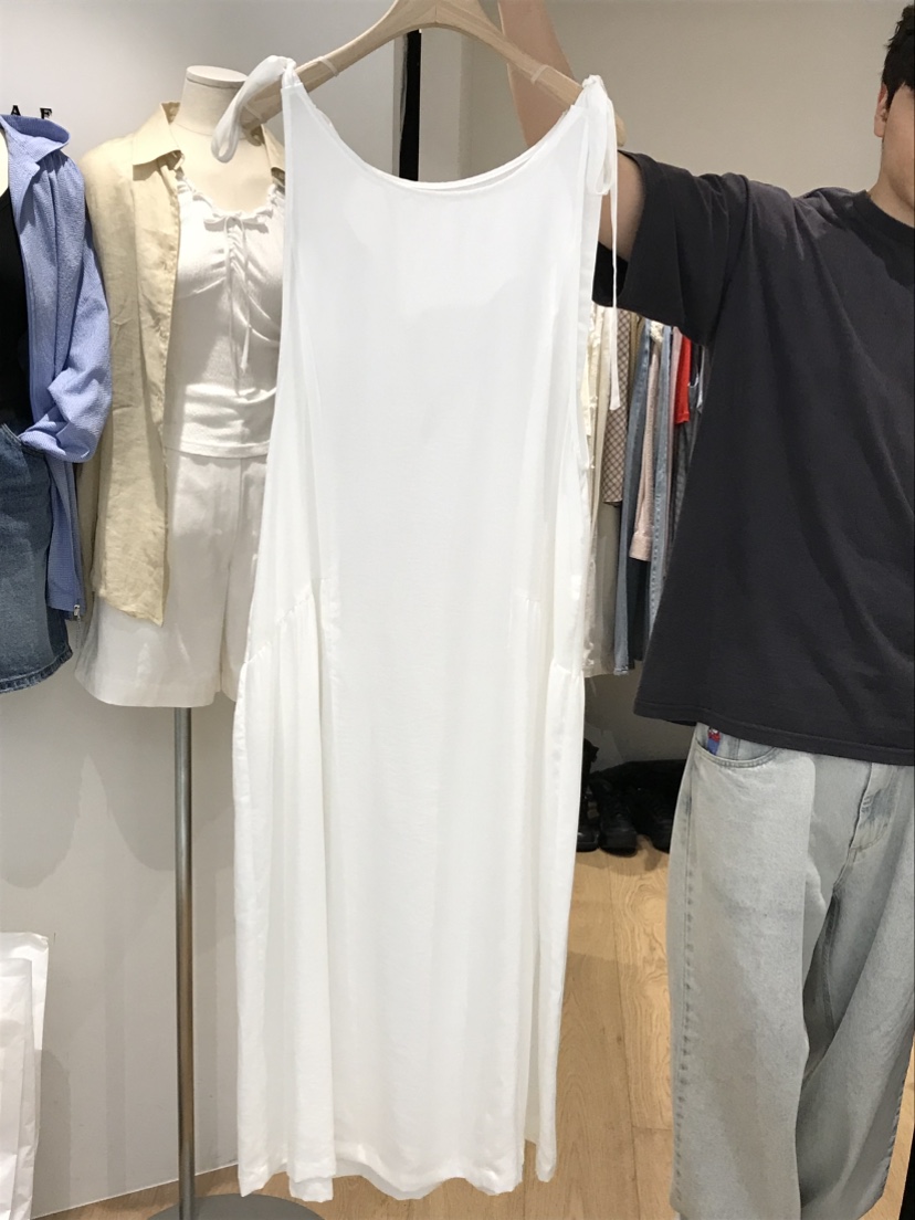 TAF韓國直郵㊣女裝新品休閑職業時尚推薦25春夏熱賣連衣裙亞麻TAF連衣裙