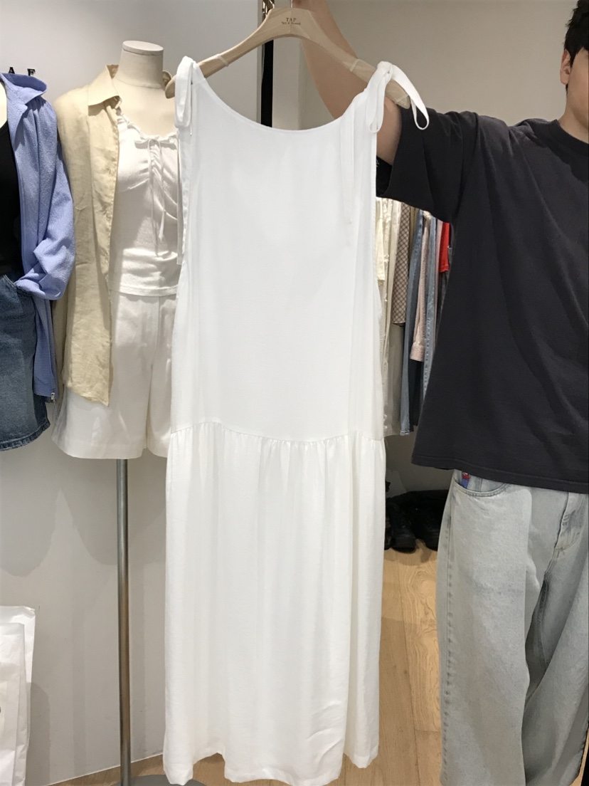 TAF韓國直郵㊣女裝新品休閑職業時尚推薦25春夏熱賣連衣裙亞麻TAF連衣裙