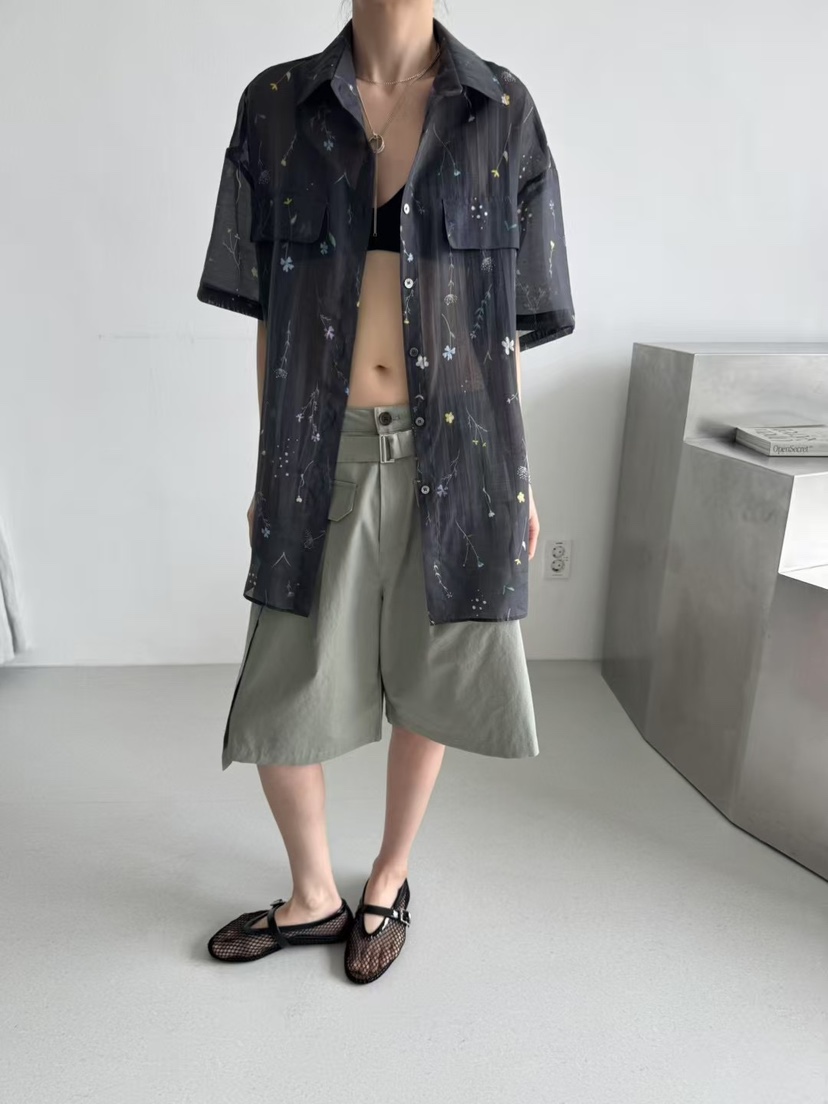 MINIMUZE韓國代購㊣女裝新款時尚人氣職業休閑熱賣襯衫蕾絲衫MINIMUZE襯衫/蕾絲衫