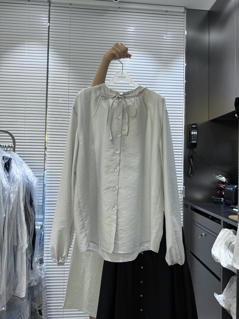 CM東大門㊣直郵女士新品休閑職業25春夏推薦襯衫蕾絲衫兜帽CM襯衫/蕾絲衫圖色3