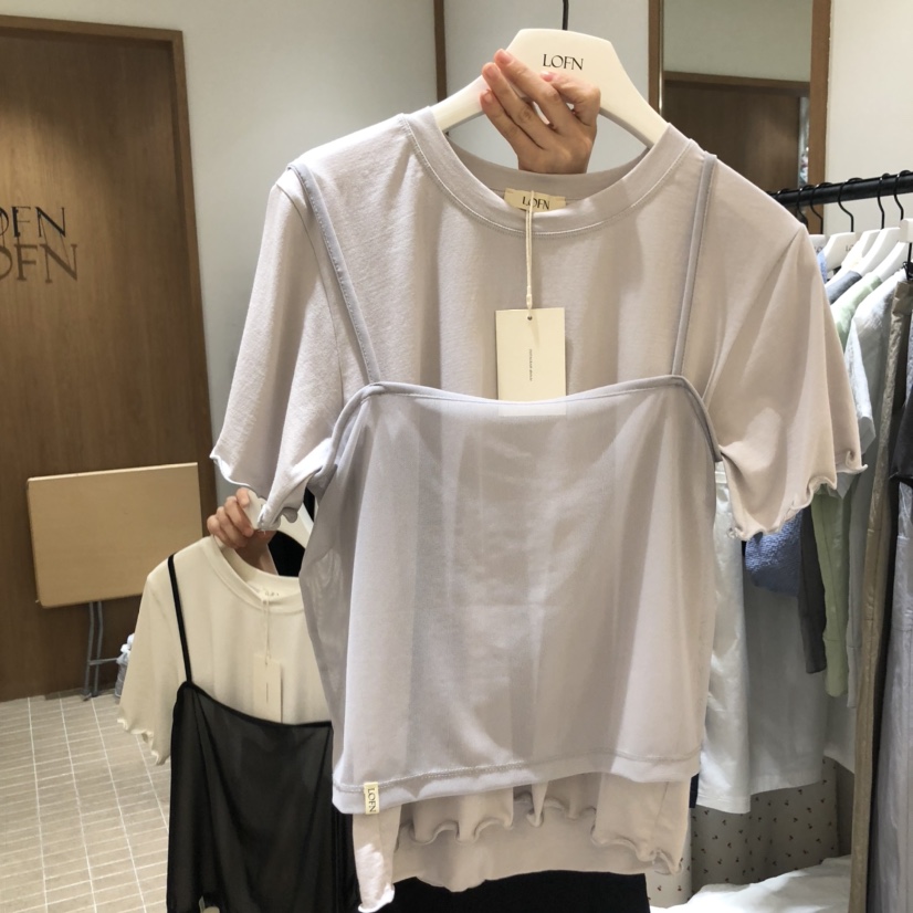 LOFN東大門㊣代購女裝新款真品休閑人氣職業吊帶背心不含內搭LOFN吊帶/背心圖色3