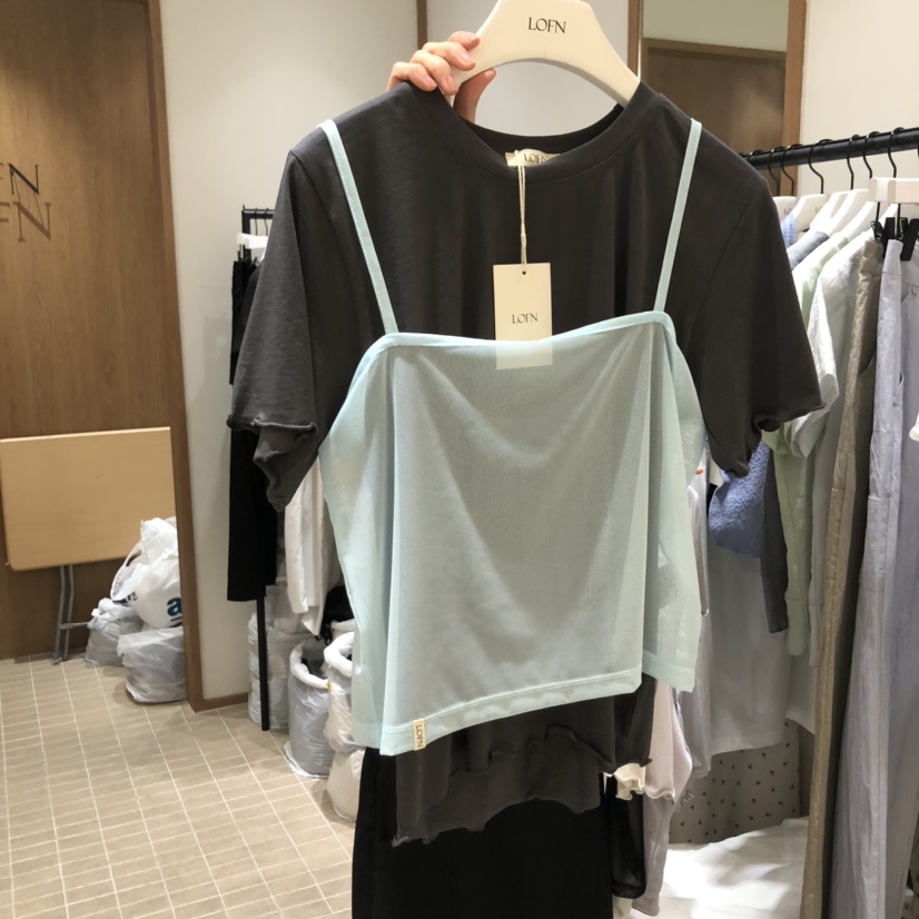 LOFN東大門㊣代購女裝新款真品休閑人氣職業吊帶背心不含內搭LOFN吊帶/背心圖色4