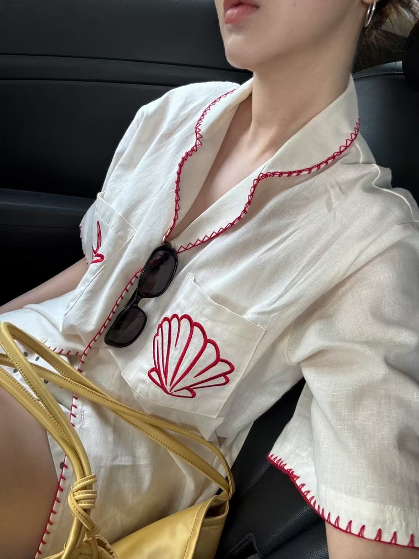EGG IS東大門㊣實拍女士新款時尚職業真品人氣25春夏襯衫蕾絲衫EGG IS襯衫/蕾絲衫