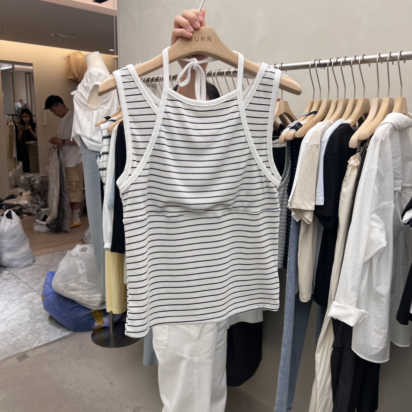 MURR東大門㊣代購女裝新品人氣推薦職業熱賣吊帶背心假兩件MURR吊帶/背心