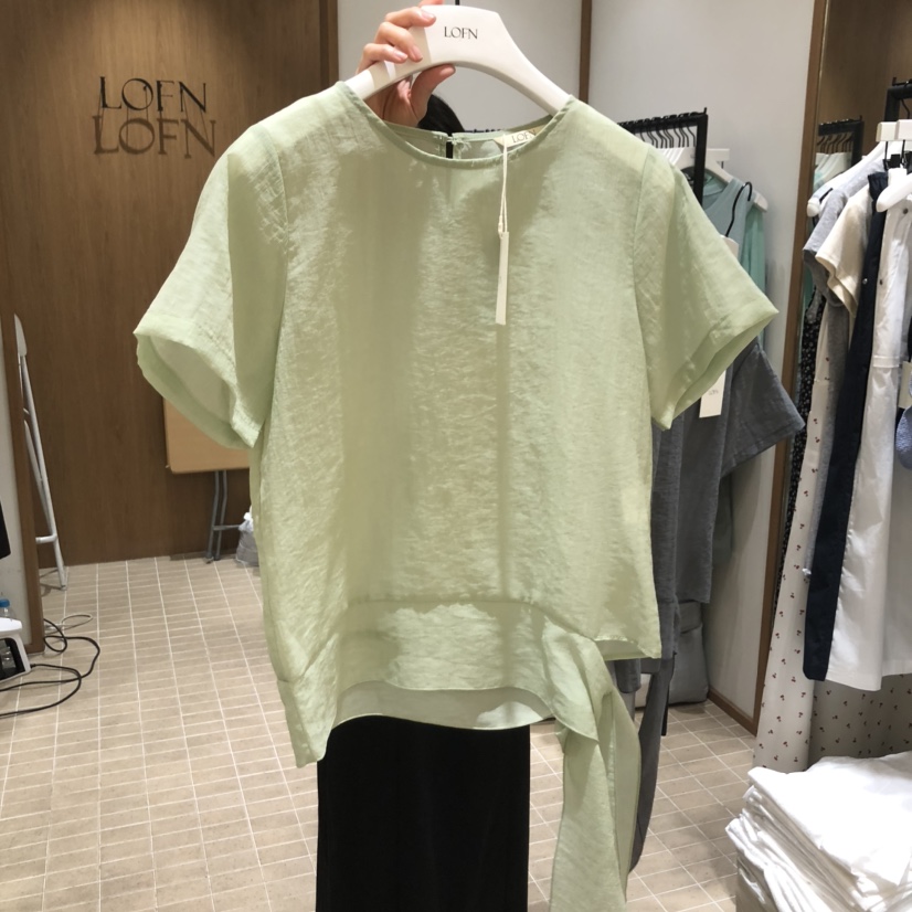 LOFN東大門㊣直郵女士新款人氣時尚推薦職業休閑襯衫蕾絲衫LOFN襯衫/蕾絲衫圖色2