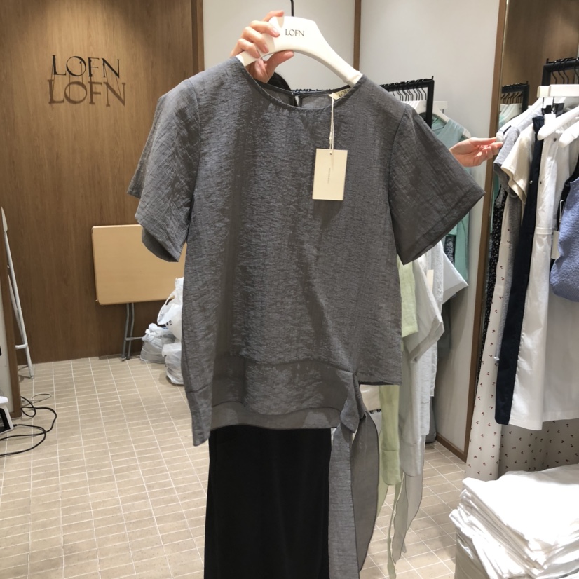 LOFN東大門㊣直郵女士新款人氣時尚推薦職業休閑襯衫蕾絲衫LOFN襯衫/蕾絲衫圖色3