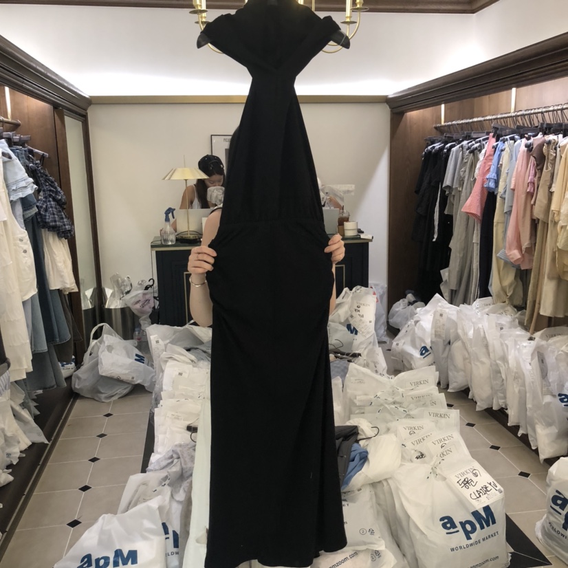 VIRKIN東大門㊣實拍女裝新款休閑推薦時尚熱賣職業連衣裙連帽VIRKIN連衣裙圖色4