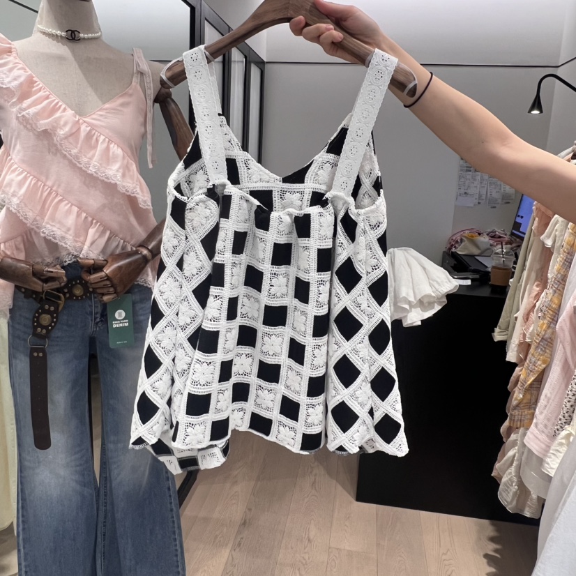 LOVE PULL韓國代購㊣女士新品推薦時尚真品職業25春夏吊帶背心LOVE PULL吊帶/背心