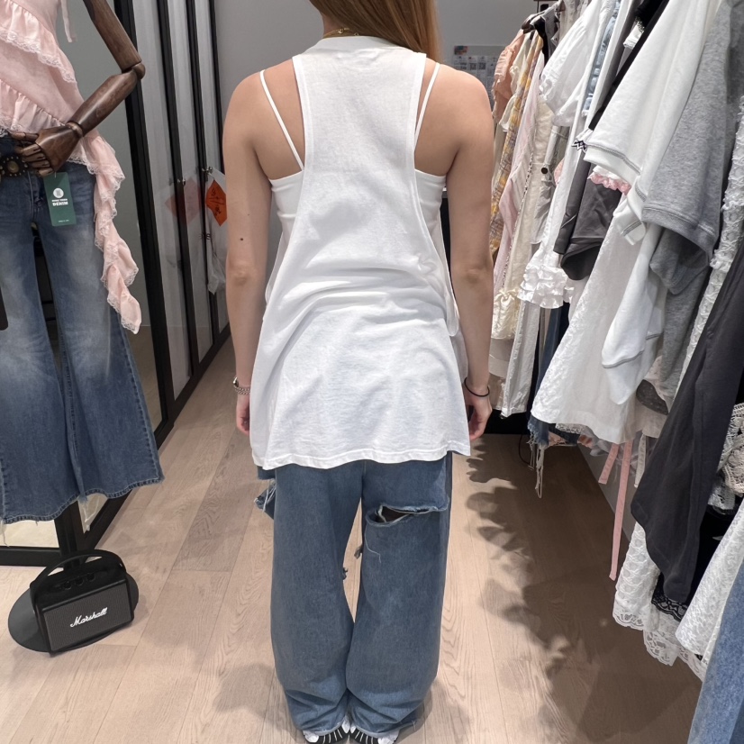 LOVE PULL韓國直郵㊣女士新品熱賣25春夏職業推薦吊帶背心LOVE PULL吊帶/背心