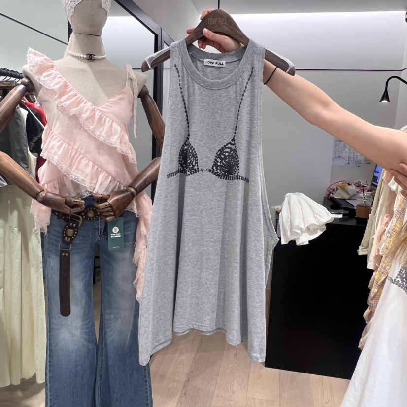 LOVE PULL韓國直郵㊣女士新品熱賣25春夏職業推薦吊帶背心LOVE PULL吊帶/背心圖色4