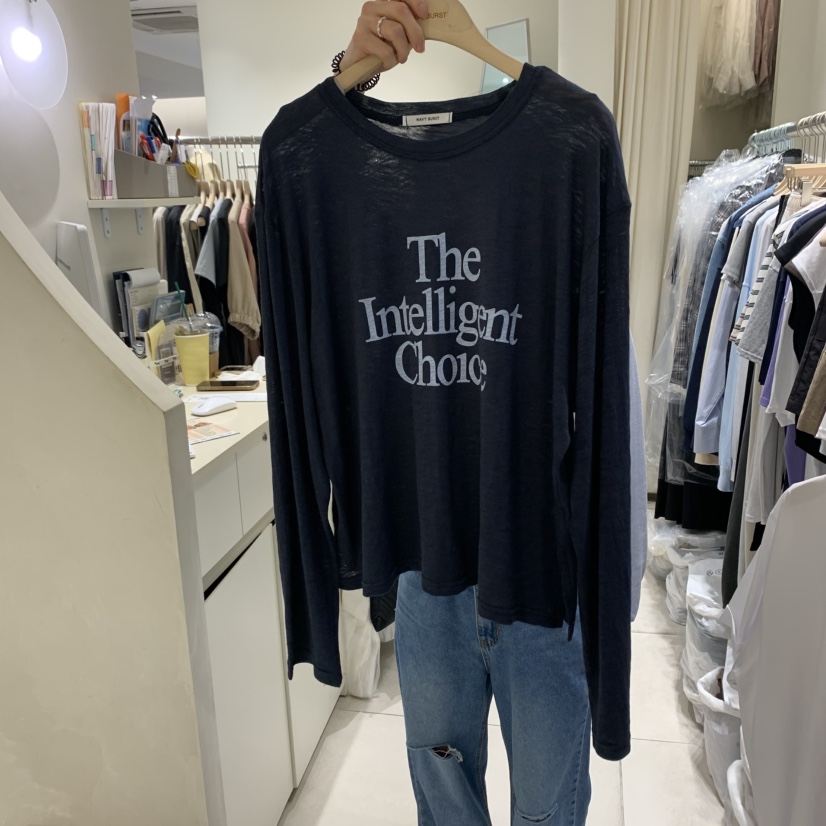 NAVYBURST東大門㊣直郵女裝新款人氣時尚推薦熱賣職業長袖T恤NAVY BURST長袖T恤圖色3