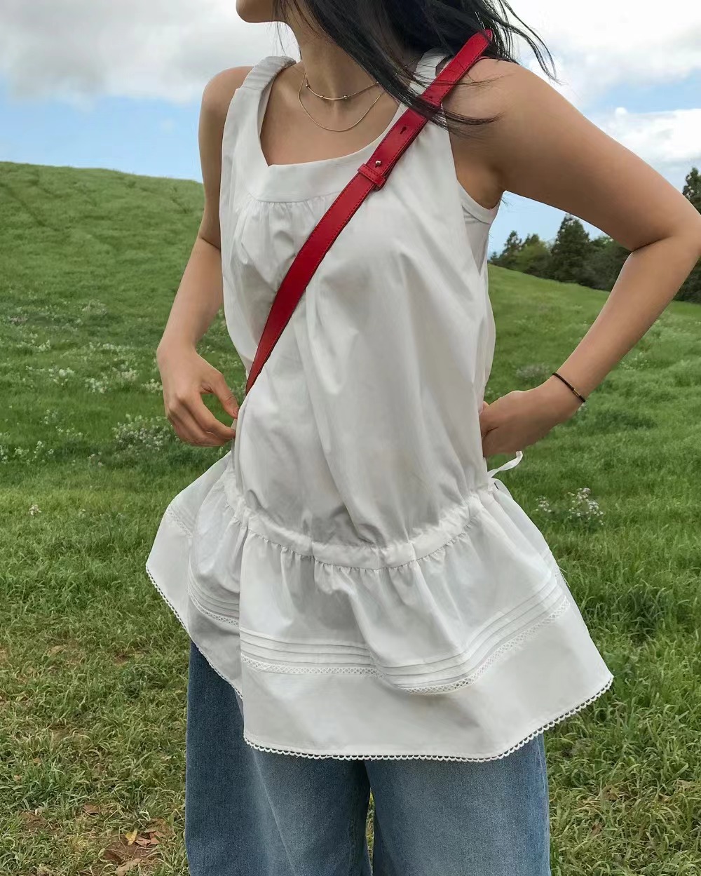 POETE-OT東大門㊣直郵女士新品人氣推薦休閑職業真品吊帶背心POETE吊帶/背心圖色2