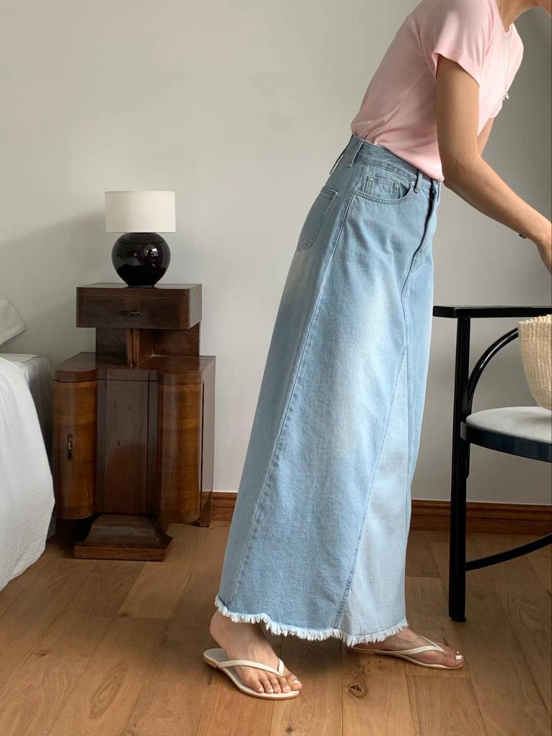 COREBLUE韓國代購㊣女士新品休閑熱賣25春夏人氣時尚職業長裙like core/COREBLUE長裙