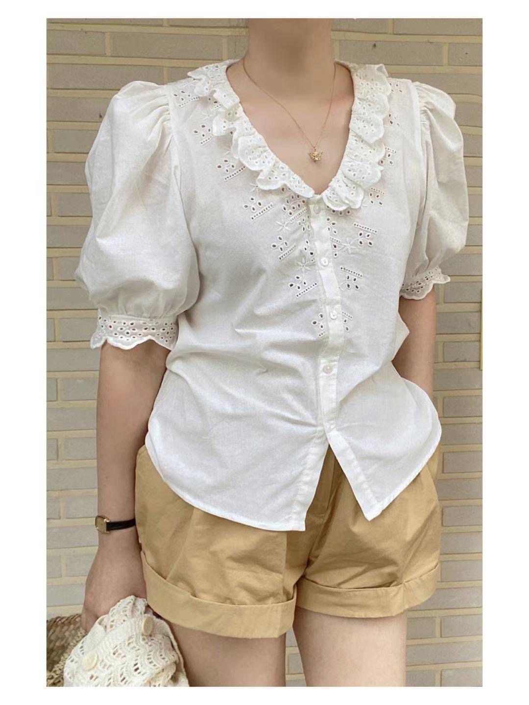 WHITE東大門㊣代購女裝新款熱賣休閑真品職業時尚襯衫蕾絲衫WHITE襯衫/蕾絲衫