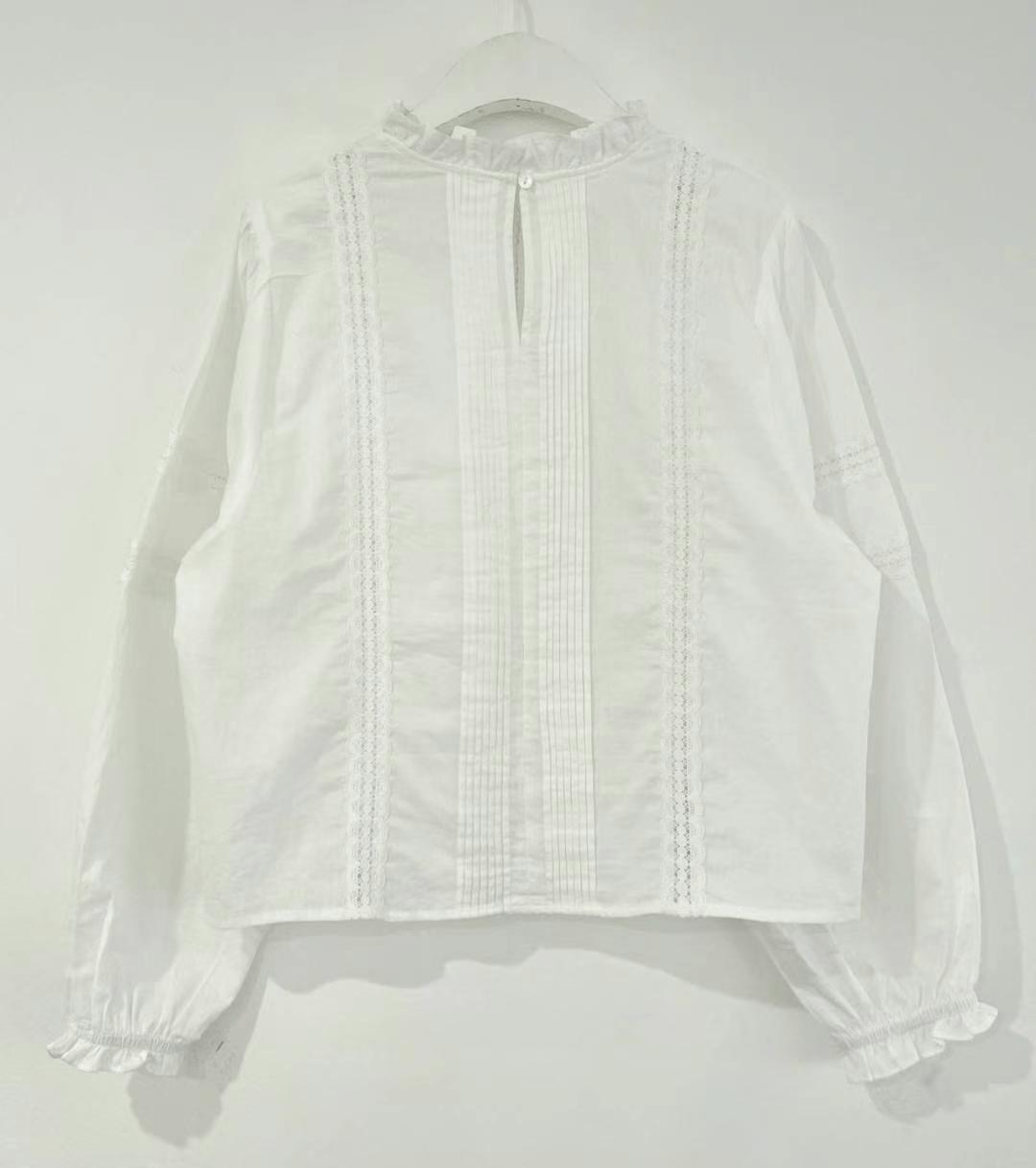 WHITE東大門㊣代購女士新品推薦休閑真品熱賣25春夏襯衫蕾絲衫WHITE襯衫/蕾絲衫