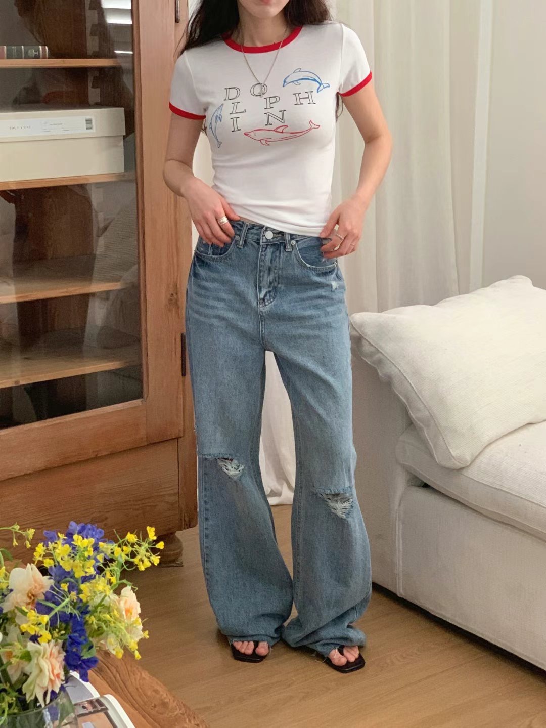 BLUESTAR韓國直郵㊣女士新款熱賣25春夏職業人氣推薦牛仔褲BLUESTER牛仔褲