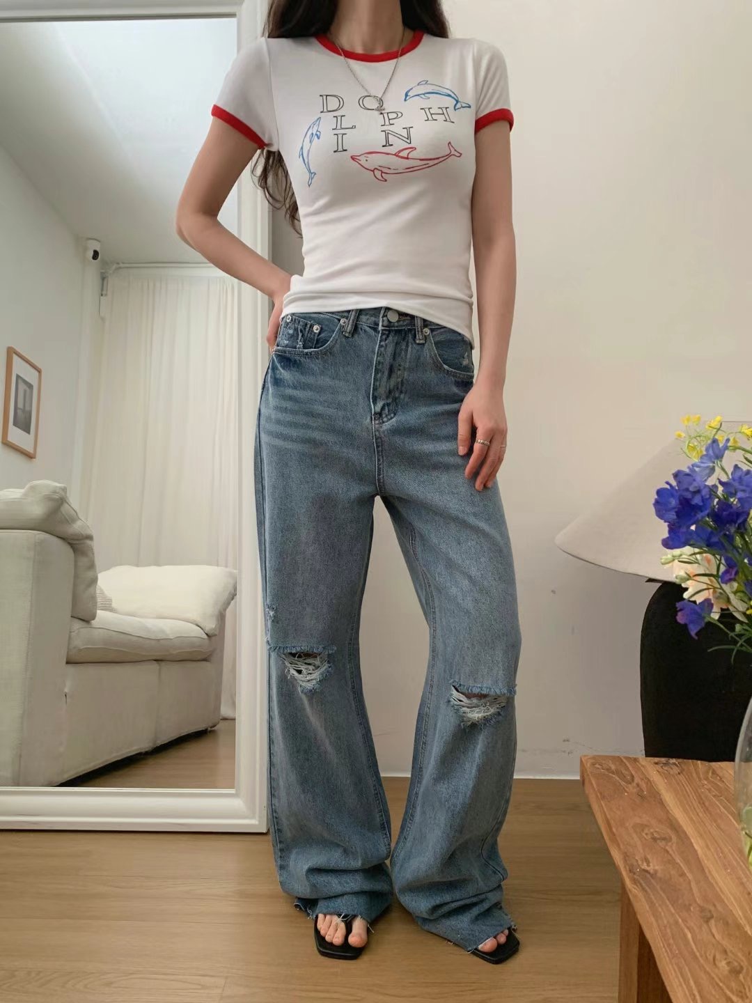 BLUESTAR韓國直郵㊣女士新款熱賣25春夏職業人氣推薦牛仔褲BLUESTER牛仔褲