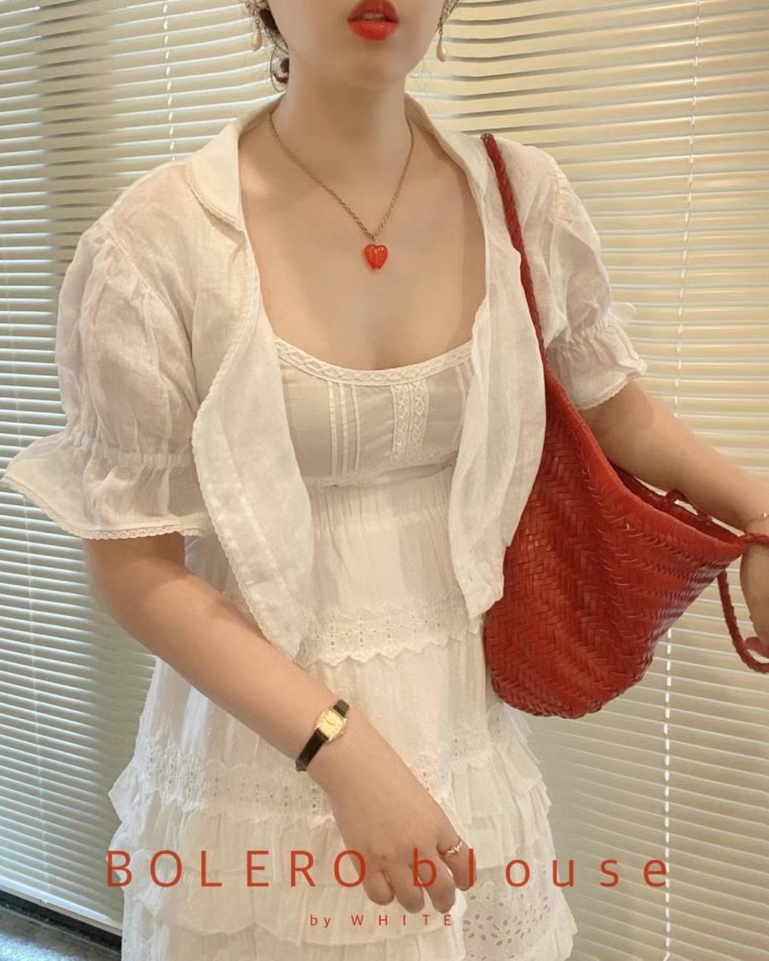 WHITE韓國直郵㊣女裝新款人氣推薦職業時尚25春夏襯衫蕾絲衫WHITE襯衫/蕾絲衫