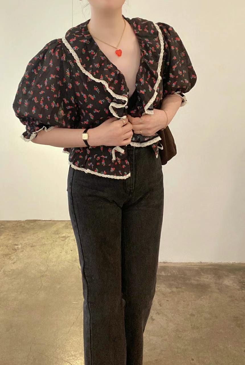 WHITE東大門㊣直郵女士新品休閑熱賣時尚25春夏推薦襯衫蕾絲衫WHITE襯衫/蕾絲衫
