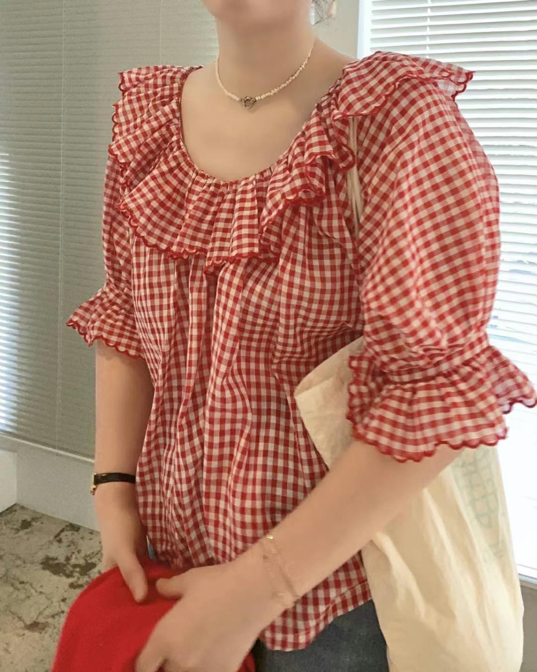 WHITE東大門㊣實拍女士新款時尚熱賣真品人氣25春夏襯衫蕾絲衫WHITE襯衫/蕾絲衫