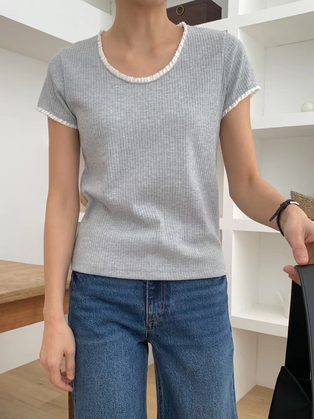 CHOCOLATE-초콜렛-T東大門㊣代購女士新款休閑職業推薦T恤CHOCOLATET恤圖色2