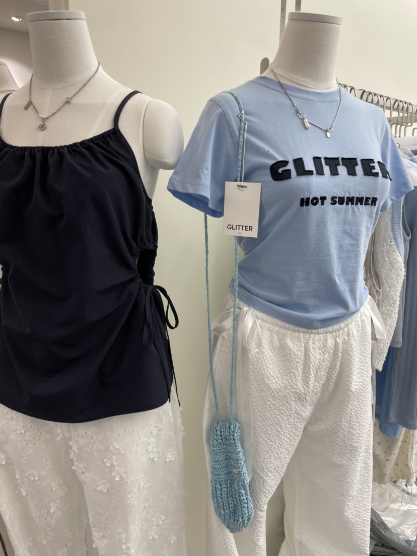 GLITTER東大門㊣代購女裝新款休閑時尚人氣職業真品熱賣T恤GLITTERT恤