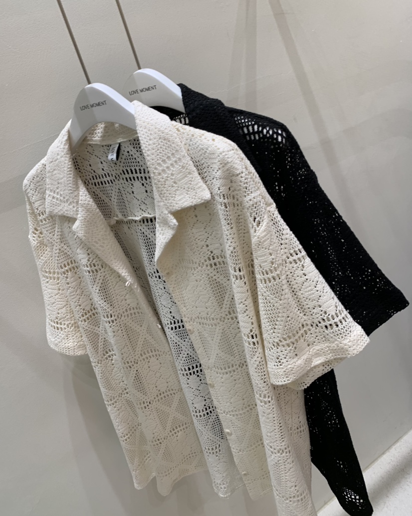 LOVE MOMENT韓國代購㊣女裝新品25春夏熱賣真品襯衫蕾絲衫LOVE MOMENT襯衫/蕾絲衫
