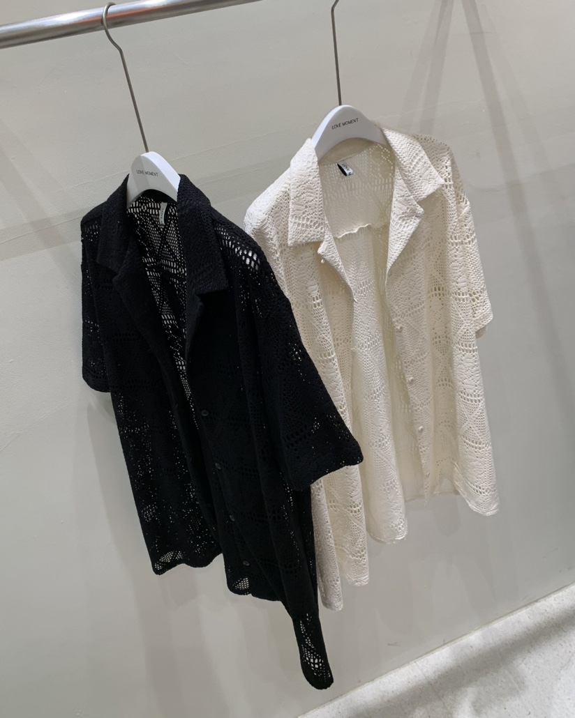 LOVE MOMENT韓國代購㊣女裝新品25春夏熱賣真品襯衫蕾絲衫LOVE MOMENT襯衫/蕾絲衫
