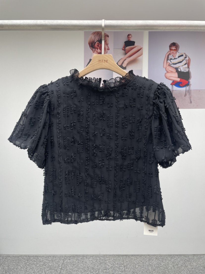 MADE-P東大門㊣實拍女裝新品25春夏人氣休閑時尚襯衫蕾絲衫MADE-P襯衫/蕾絲衫圖色2