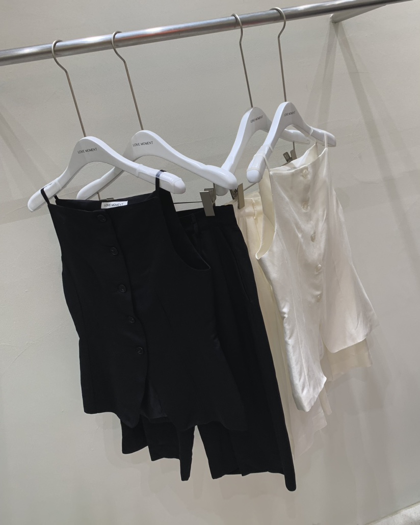 LOVE MOMENT東大門㊣直郵女裝新品職業時尚熱賣套裝套裝亞麻LOVE MOMENT套裝