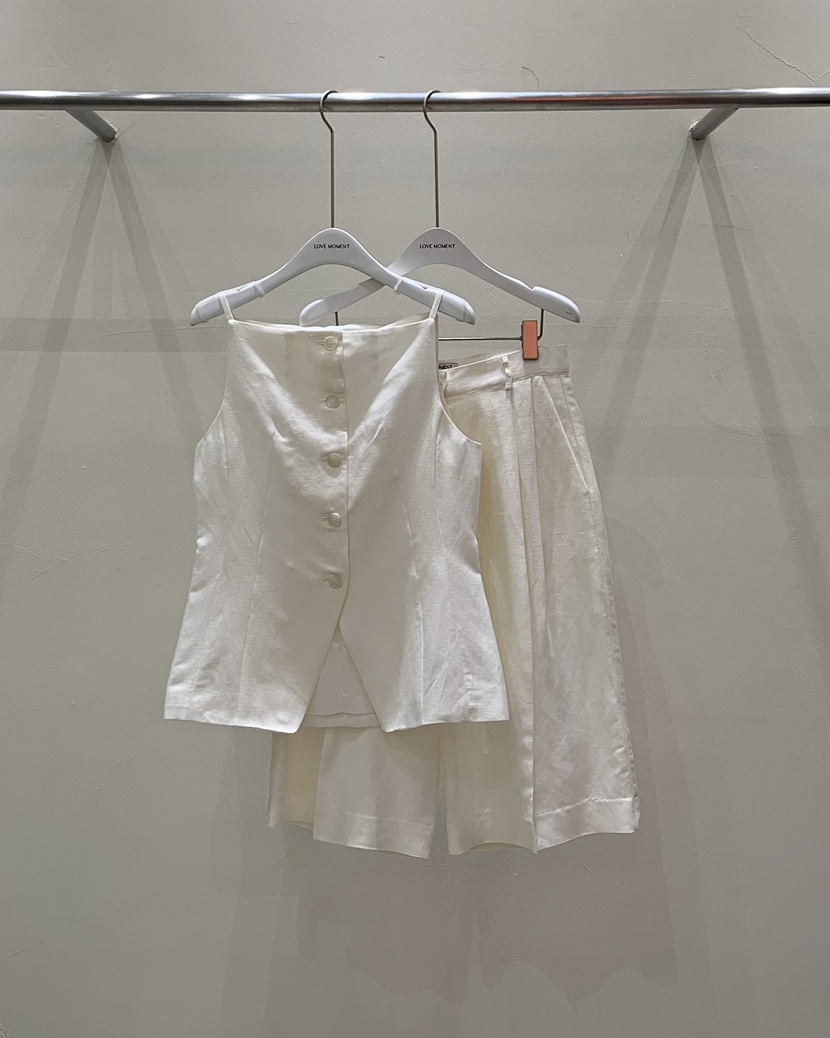 LOVE MOMENT東大門㊣直郵女裝新品職業時尚熱賣套裝套裝亞麻LOVE MOMENT套裝