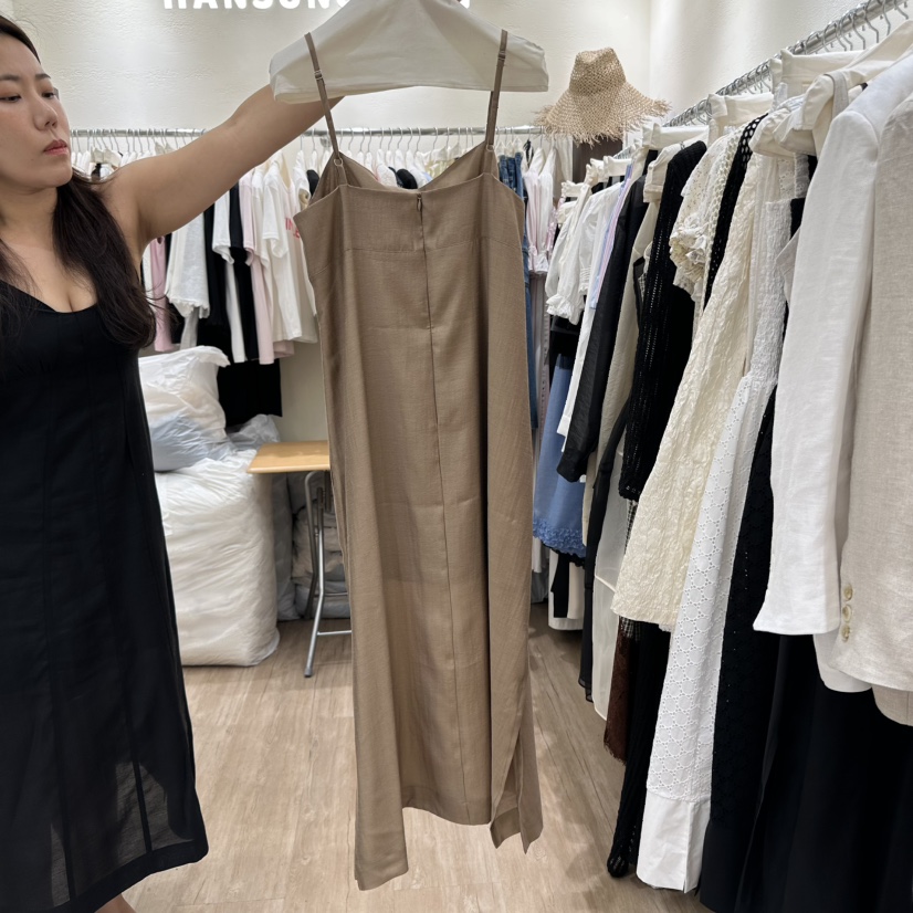 HANSUNGHYUN東大門㊣直郵女士新品時尚熱賣推薦休閑連衣裙亞麻HANSUNGHYUN連衣裙