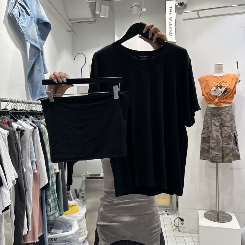 THE WEEKND東大門㊣直郵女裝新品時尚推薦熱賣休閑套裝緊身THE WEEKND套裝圖色2